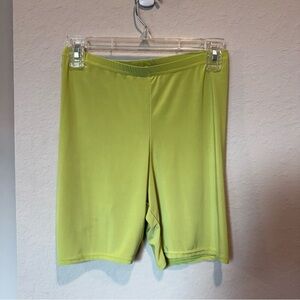 Boohoo Green/Yellow Biker Shorts